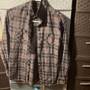 Long sleeve, mesh Skelton plaid t-shirt